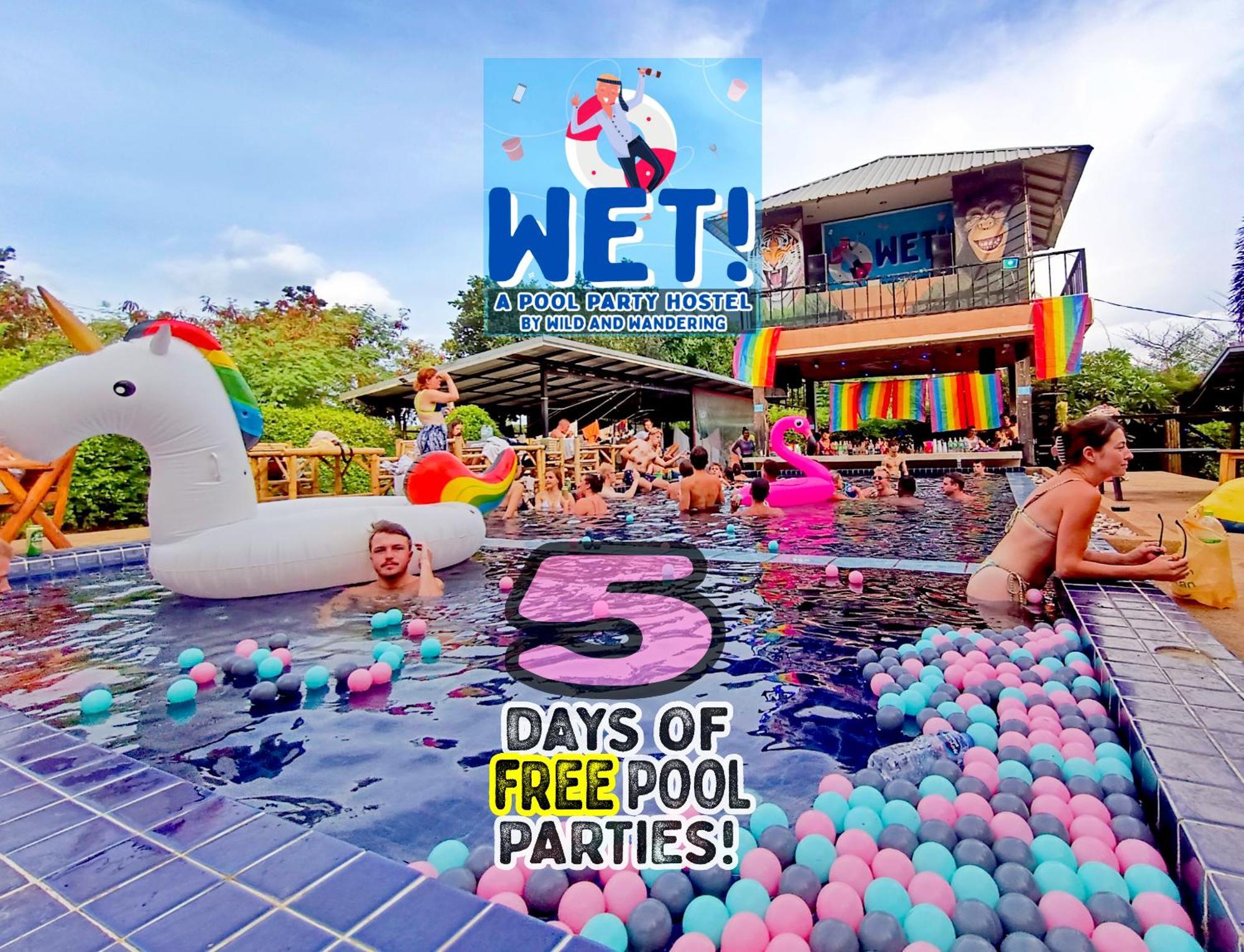 Wet! A Pool Party Hostel By Wild & Wandering 핫 린 외부 사진